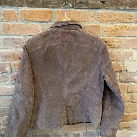 Vintage Suede Womens 90s Jacket Size Medium - Large - Picture 2 of 3